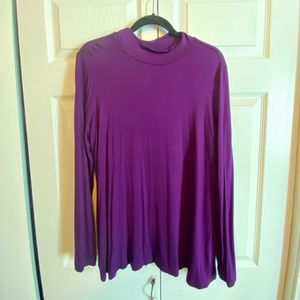 Logo crew neck purple tunic